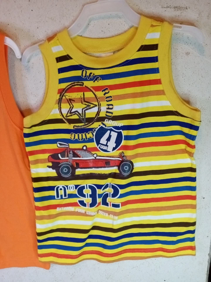 Juego de tres camisetas sin mangas para niños talla 4T Fisher Price And Wonder Kids Foto 3 de 4