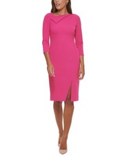 Calvin Klein Womens Foldover-Neck Front-Sl Hibiscus 6 10