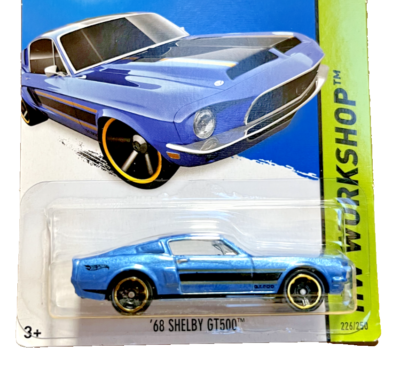 ホットウィール コンベンション MUSTANG SHELBY GT500 1968 FORD MUSTANG SHELBY GT500 BLUE by HOT WHEELS 1:64 HW WORKSHOP