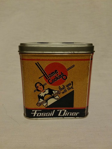 Fossil Watch Box Tin Themed Retro 