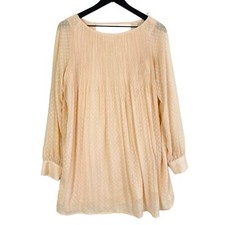 Kimchi Blue Urban Outfitters Size M Swiss Dot Swing Tunic Top Beige