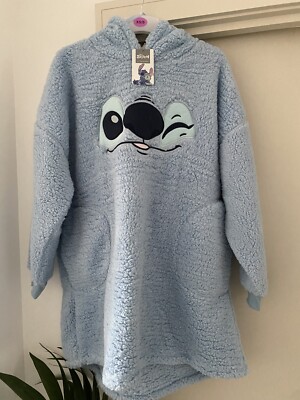 Primark Disney STITCH blau Snuddie Größe XS/S & M/L neu kuscheliges Vlies Weihnachtsgeschenk