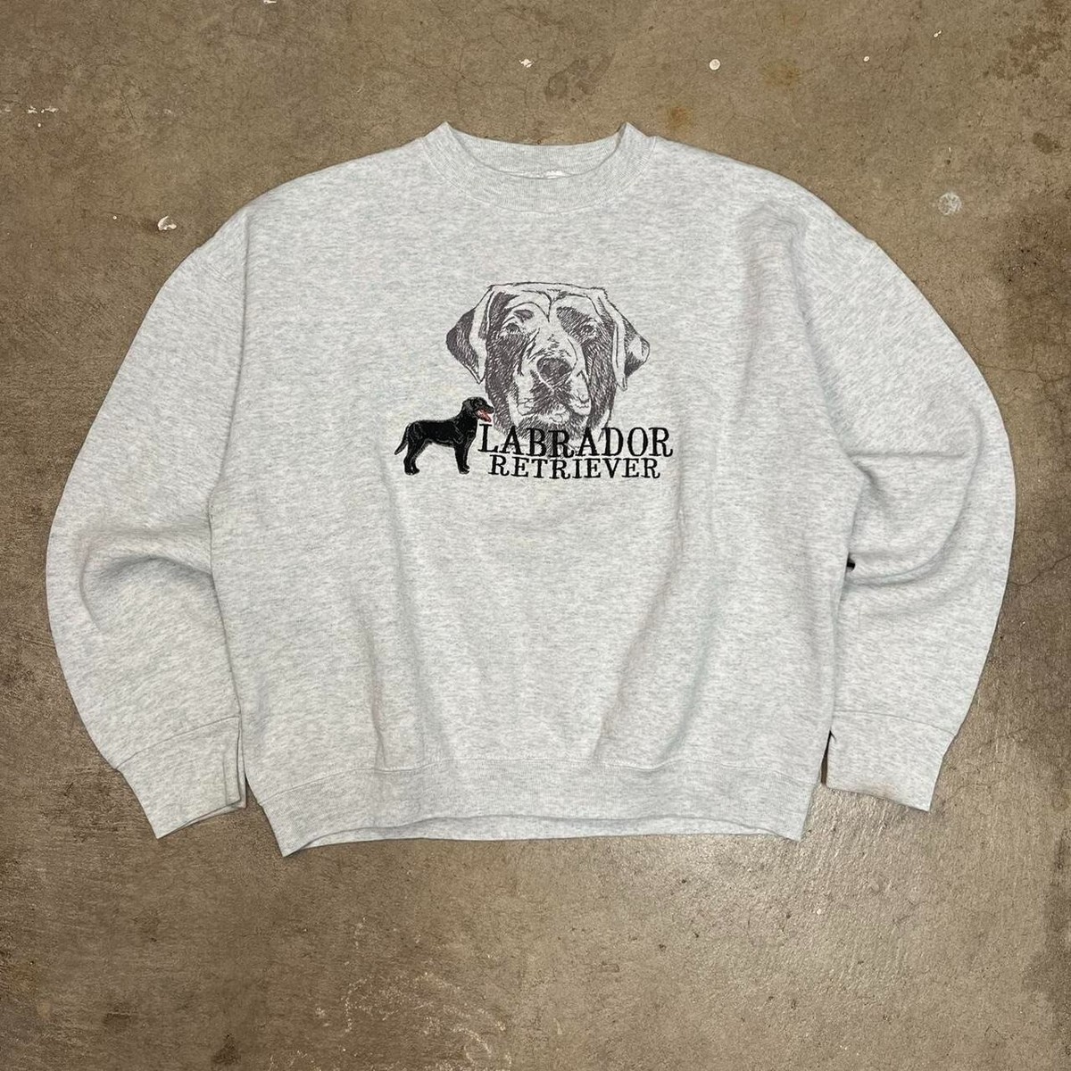 Vintage 90s Labrador Retriever sweatshirt pullover crewneck Large 