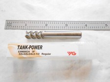NEW YG-1 HSS-PM 3/8" CUT DIA. X 3/4" LOC X 2-1/2" OAL 3FL. CC HP SQUARE END MILL