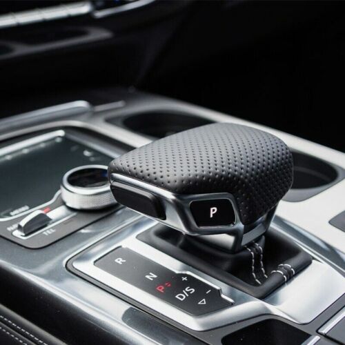 Car Black Perforated Leather Shift Knob Cover Lever for AUDI A4 S4 Q7 16-2017 2 - Picture 1 of 1