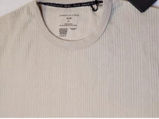 Shaquille XLG T-Shirt Big & Tall Mens Ribbed CrewNeck SS Tan Stone LT, XLT, 4XLT