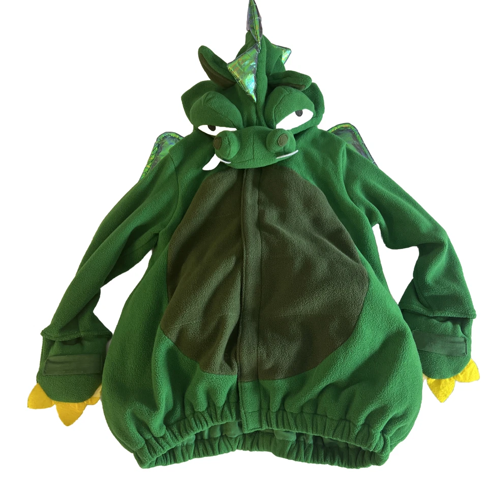 Disfraz de Dinosaurio Halloween Niño Antiguo Verde Marino Alas Efervescentes-Talla 4T-5T Foto 2 de 4