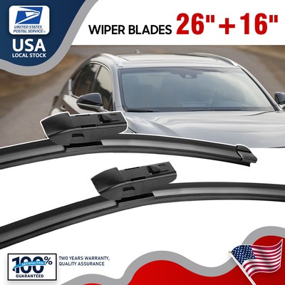 Front Windshield Wiper Blades 26''+16'' All Season For Subaru Crosstrek 2017-2021