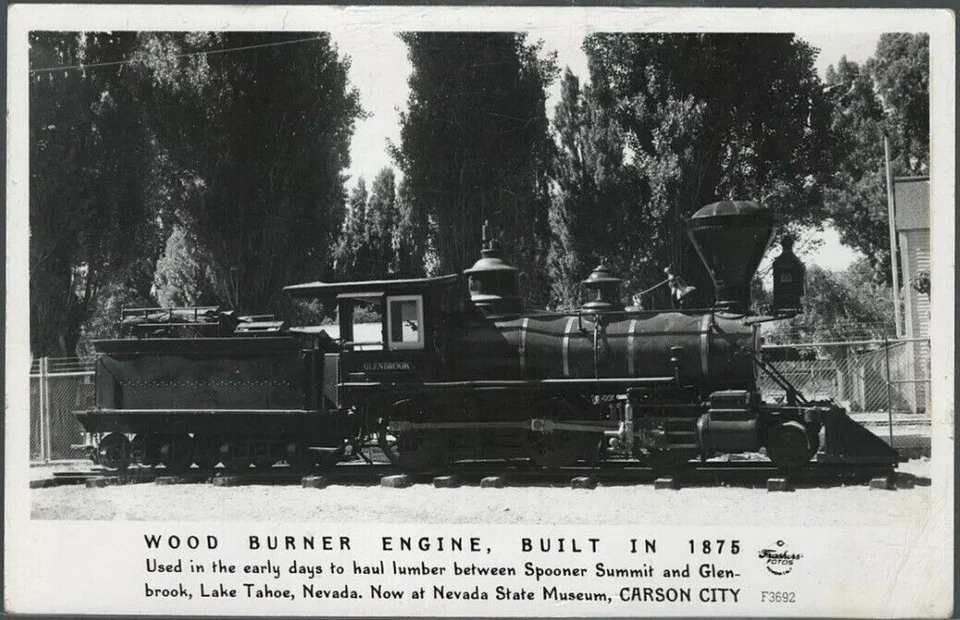 US Airmail Cover 1951 RPPC Wood Burner Train Virginia City Nevada to Arkport NY - Image 2 of 3