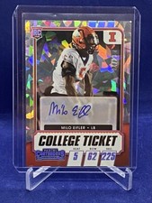 2021 Contenders Draft Milo Eifler #267 College Ticket Cracked Ice 04/23 Auto RC