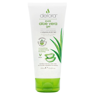 Aloe Vera Gel von Derora - Enthält 100 % reine, organische & natürliche bioaktive Aloe