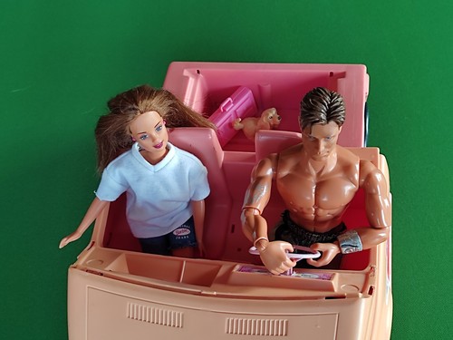 Barbie Auto, Mattel MAX STEEL 1998, Hund, Koffer, Haarbürste, Caprio, Frau 1991 - Bild 19 von 19