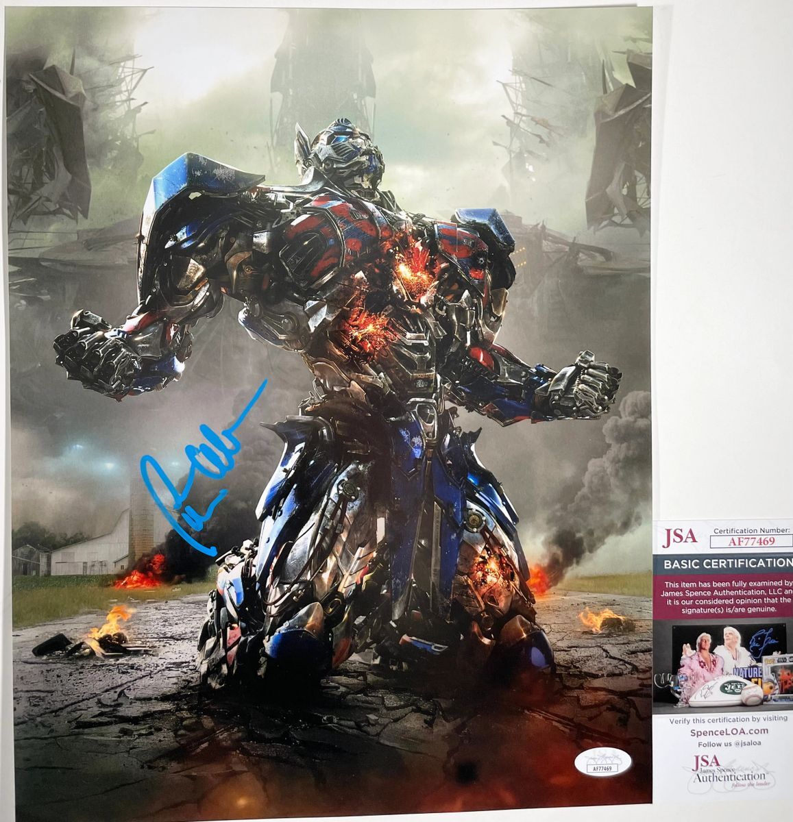 Peter Cullen Autographed Signed Transformers Optimus Prime 11x14 Photo B JSA COA 