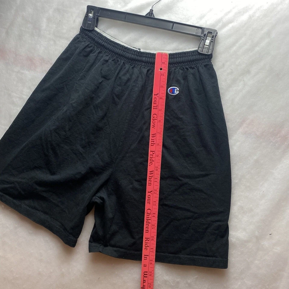 Pantalones Cortos Champion Niños Jóvenes Talla XL (22) Negro Algodón/Poliéster Cintura Elástica Foto 4 de 4