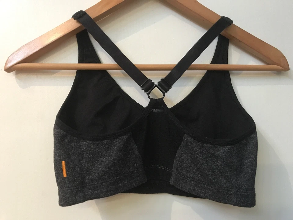 LUCY Sports STRETCH BRA Workout Racer Back Dark Gray Size XS - Image 2 of 2