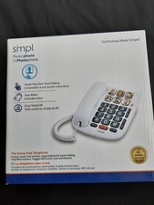 Simpl Photo Phone Home Telephone, White, Six Photo Instant Dials