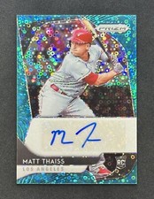 2020 Panini Prizm MATT THAISS TEAL DISCO ROOKIE AUTO /15 LOS ANGELES ANGELS