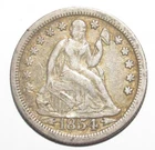 1954 Seated Liberty Dime Arrows at Date VF (E62)