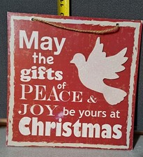 Vintage Style Christmas Wall Decor Sign. Pressed Cardboard. 378Bin9