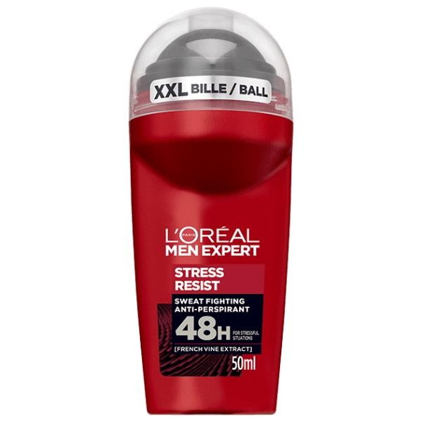 3 x L'Oreal Men Expert Stress Resist Anti-Perspirant Roll-On 50ml