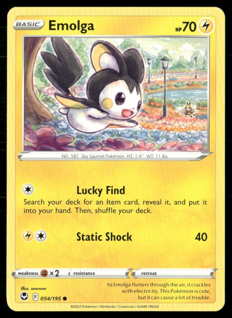 2022 Sword & Shield - Silver Tempest Emolga Basic/Common #54