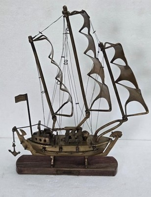 J.USSHER ANNALES LONDON 1654 Vintage Messing Segelschiff Modell Maritim Maritim