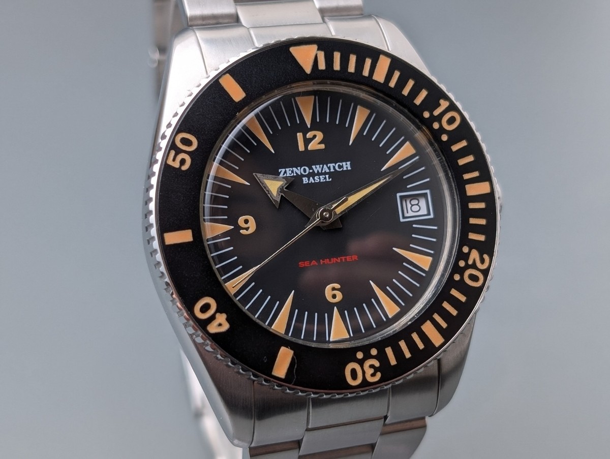 Zeno Watch Basel Ref.500 Sea hunter Black Dial Automatic Men's