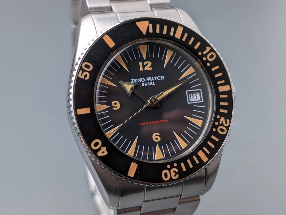 Zeno Watch Basel Ref.500 Sea hunter Black Dial Automatic Men's Watch Vintage - Image 2 of 4