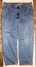 MENS LEVI STRAUSS 550 RED LABEL BLUE DENIM JEANS MARKED W 42 L 32 MEASURES 31 L