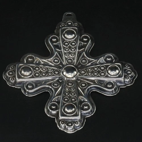 VTG Sterling Silver - 1972 REED & BARTON Christmas Cross Ornament - 18g