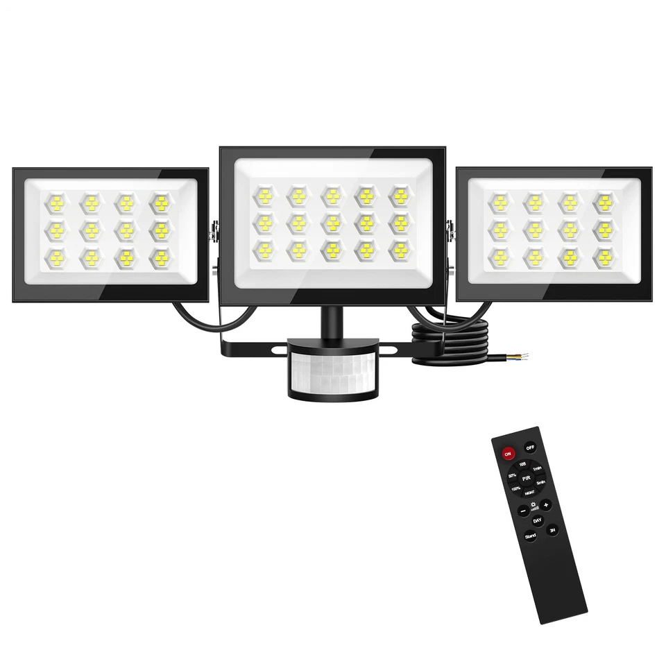 LED Außenwandleuchte 150W mit Bewegungsmelder Wandleuchte Leucht IP65 Kaltweiß - Bild 2 von 4