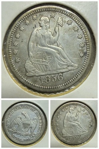 🔥 1856-P Seated Liberty Quarter XF