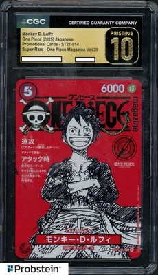 2025 ONE PIECE JPN PROMOS MAGAZINE VOL.20 MONKEY D. LUFFY CGC 10