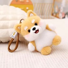Shiba Inu Dog Key Chain Plush Toy 6" Stuffed Animal Toddler Doll Gift for Kids