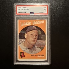 1959 TOPPS JACKIE JENSEN #400 PSA 3 VG - RED SOX