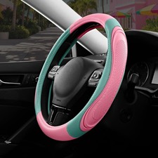 Car Steering Wheel Cover - Microfiber Leather Steering Wheel Wrap Sports 14.5...