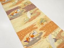 7557975: KIMONO JAPONÉS JAPONÉS FUKURO OBI / GRÚA TEJIDA