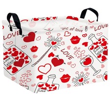 Cute Heart Valentine's Day Basket Gifts Empty Storage Basket for Kid and Baby...
