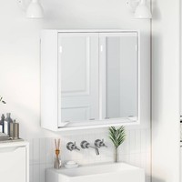 Badezimmerspiegelschrank Weiß 60 X 20 X 60 Cm Holzwerkstoff