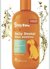 Zesty Paws Dog Dental Water Additive Dog Breath Freshener  Oral Care - Plaque