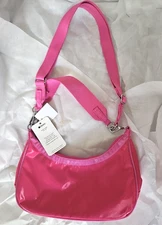 $125 LeSportsac Small Convertible Hobo Fuchsia Pink Solid Le Sportsac NWT