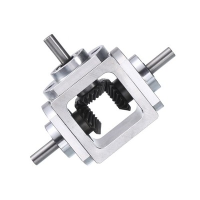 90Degree 6mm Shaft 1M 20T Right Angle Bevel Gearbox 1:1 Reversing Double Output
