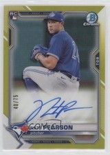 2021 Bowman Chrome Rookie Yellow Refractor 40/75 Nate Pearson #CRA-NP Auto 0hw