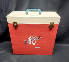 VINTAGE AIR FLITE RECORD CASE FOR 12 VINYL RECORDS 1950s - 1960's Nice RETRO