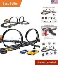 Exciting Electric Slot Car Race Track for Kids – 2 Cars & 82 Pieces Included