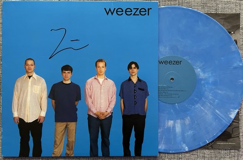 RIVERS CUOMO SIGNED AUTOGRAPHED WEEZER SELF TITLED BLUE ALBUM VINYL - JSA COA