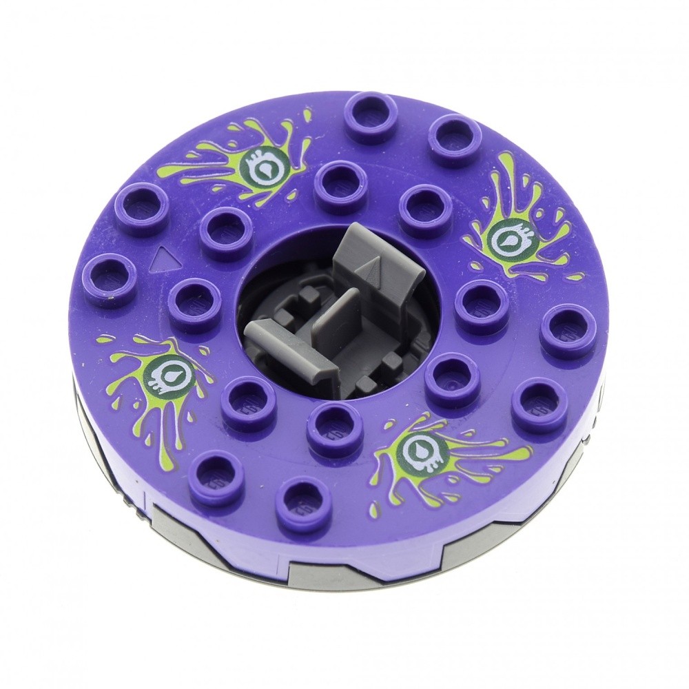 1X Lego Ninjago Spinner Flat 6X6X1 Purple Gift Without Glide Stone BB0549C01PB01