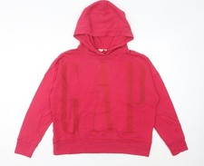 GAP Damen Pullover Hoodie rosa S Baumwollmischung Logo Print
