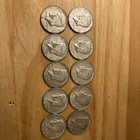Lot of 10 40% Silver Clad Kennedy Half Dollars - Mixed Dates
