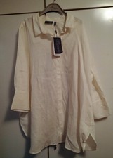 Ulla Popken Leinen Bluse Gr. 54/56
